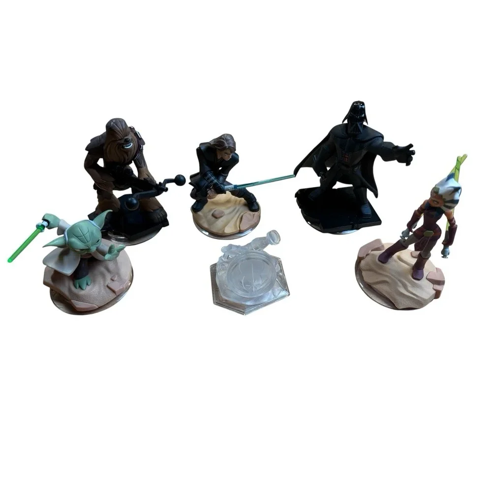 Disney Infinity 3.0 Star Wars Figurines Lot of 5 Character Figures & Power Disc